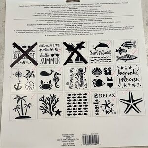 Beach Themed Stencil Set